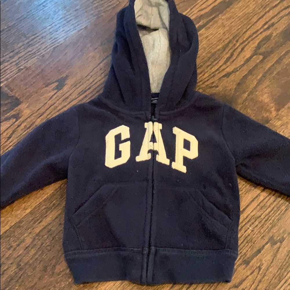 Navy blue GAP soft zip jacket size 12-18mo
